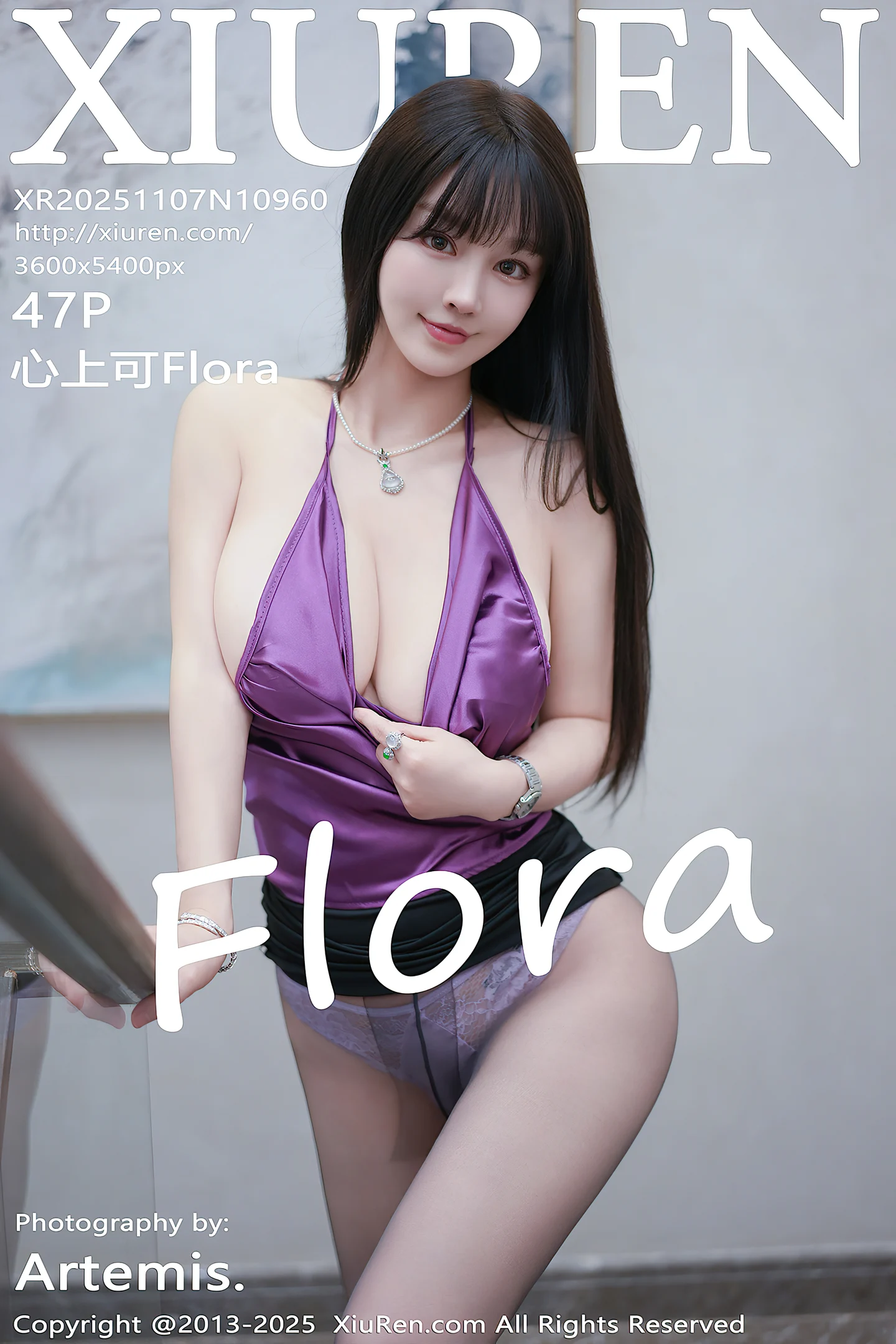 [XiuRen秀人网]No.10960_女神心上可Flora性感紫色上衣配黑短裙秀丰满身材迷人诱惑写真47P-秀人网 - XiuRen.Pro